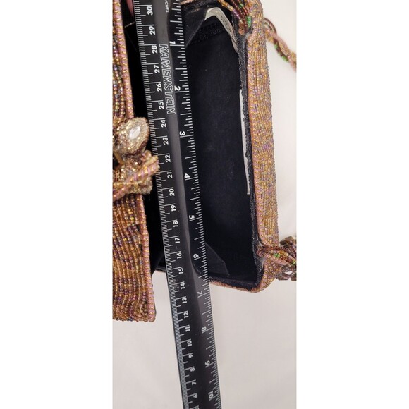 Vintage Mary Frances Beaded Flower Evening Handbag Embellished Holiday - Picture 8 of 8